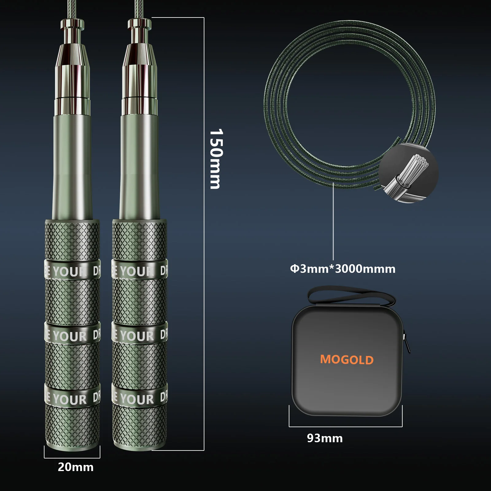 Palmtop Retractable Aluminum Speed Jump Rope with Ball Bearings Lightweight Skipping Rope for Crossfitt Rapid Speed Cardio