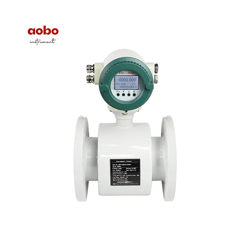 Electronic Milk Flow Meter Cold Water Electromagnetic Acid Liquid Flow Meterelectromagnetic Flow Meter at Water Station