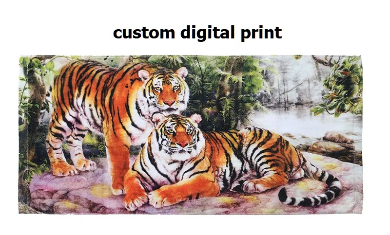 cotton terry printed beach towel