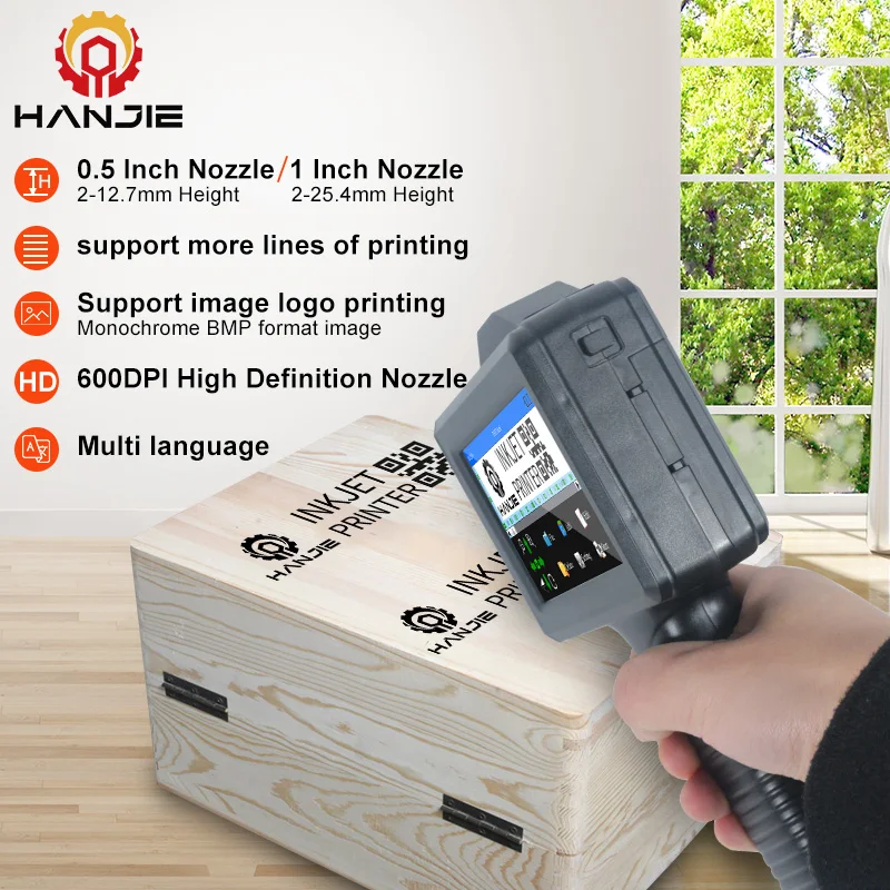 Printer Handheld Inkjet Printer Hand Held Portable Ink Jet Printer For Box Logo Batch Expiry Printing