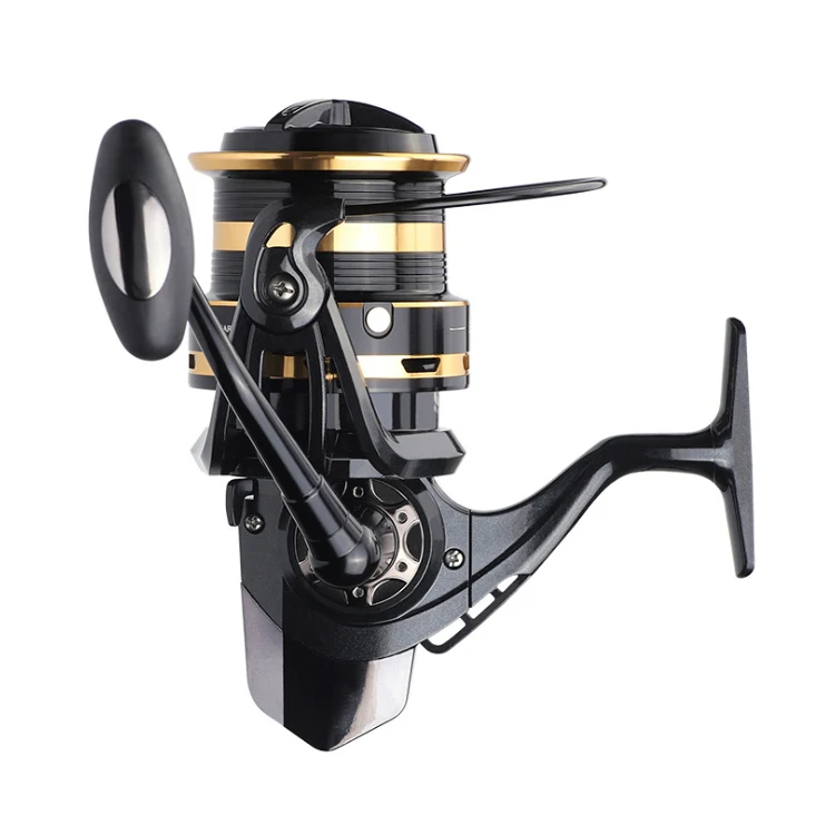 New Fishing Reel 10000 Series Long Throw 12+1 Bb Gapless 10kg Drag High Capacity Metal Coil Spinning Rock Lure Wheel
