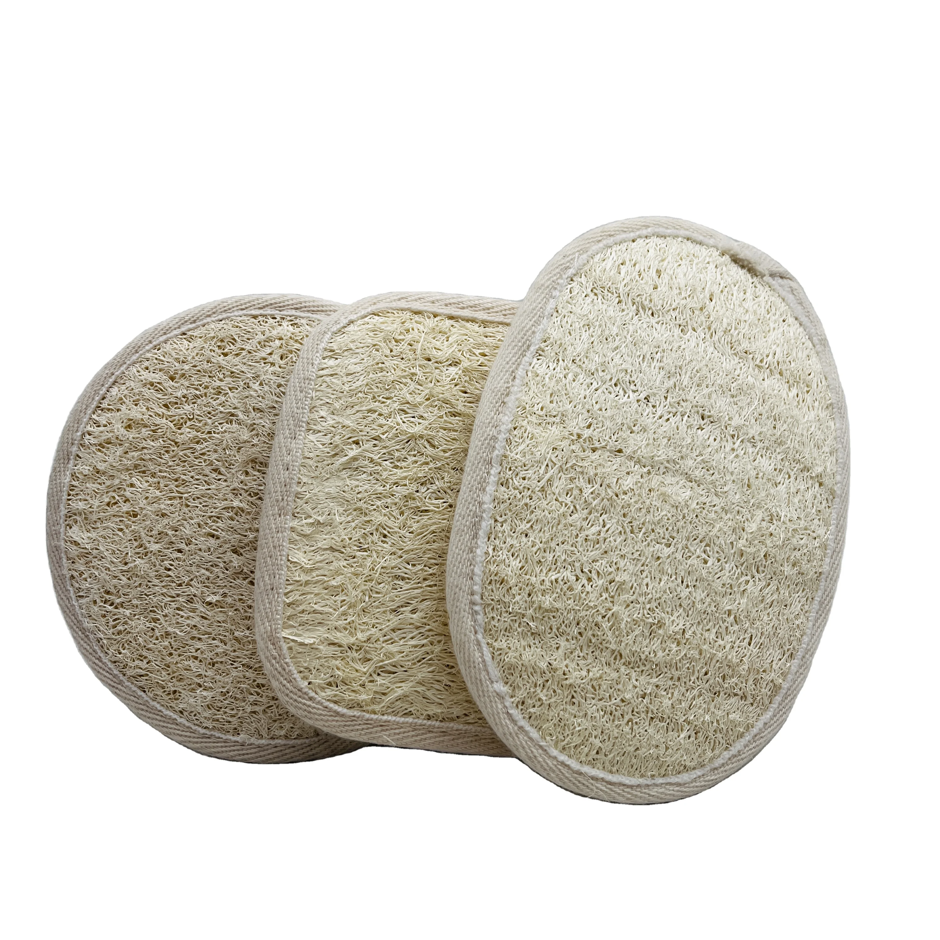 Круглый Отшелушивающий 100% натуральный Luffa и махровой ткани Материалы Loofa губка пусковая площадка скруббера тела перчатки-обувь для мужчин
