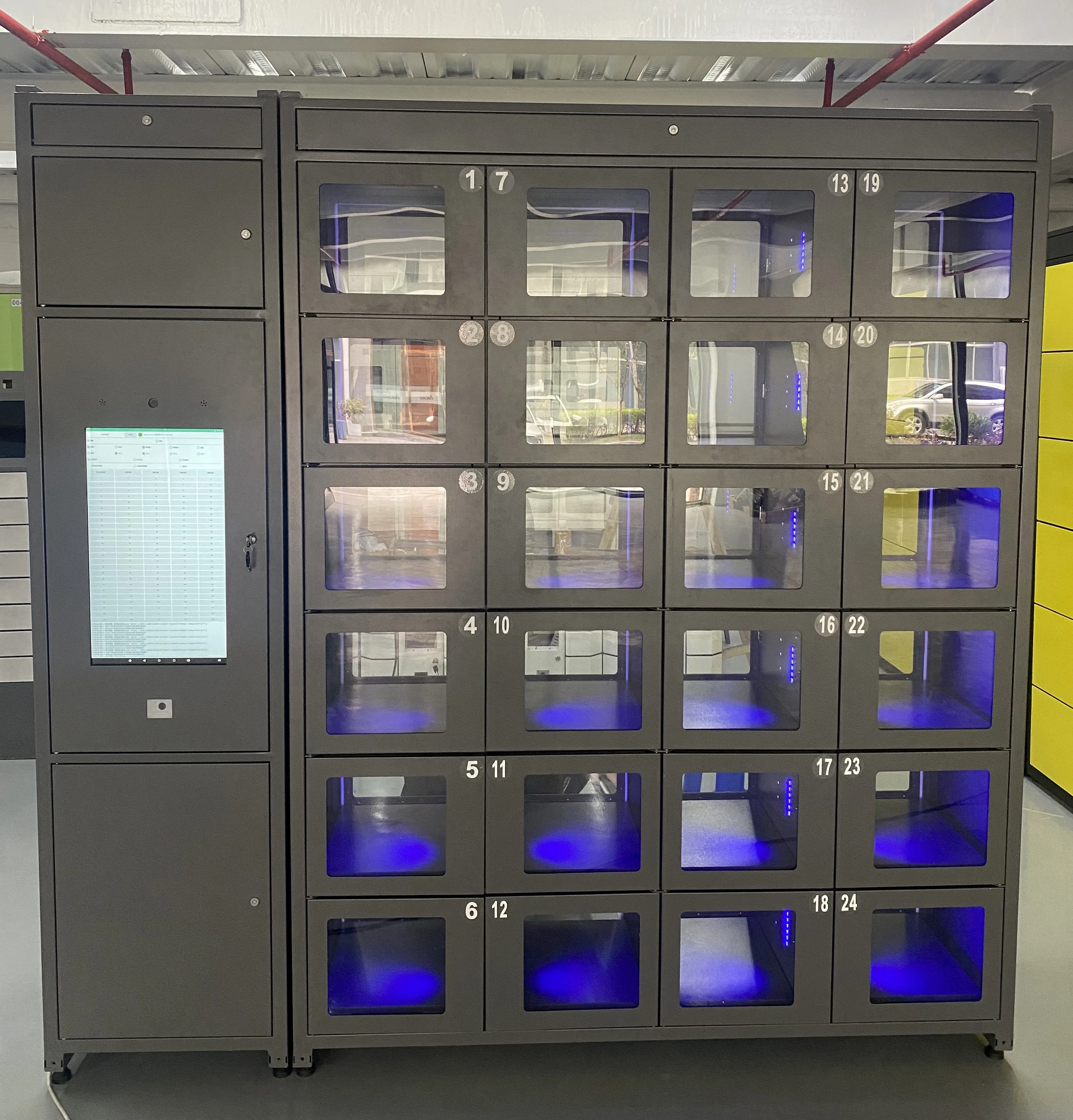 Smart  Hot Food Windows Cabinet Smart Food Locker  double side door For Fast Food Restaurant