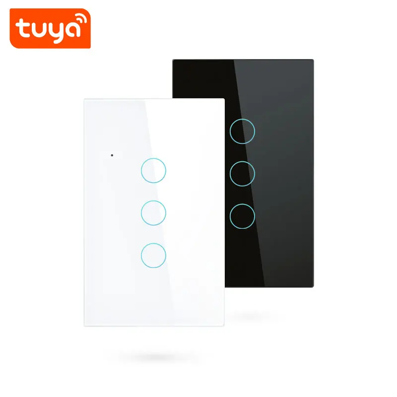 New Arrival Tuya Smart/Smart Life APP Remote Control US Standard 3 Gang WIFI Touch Lights Switch PST WT U3 (1600424391692)