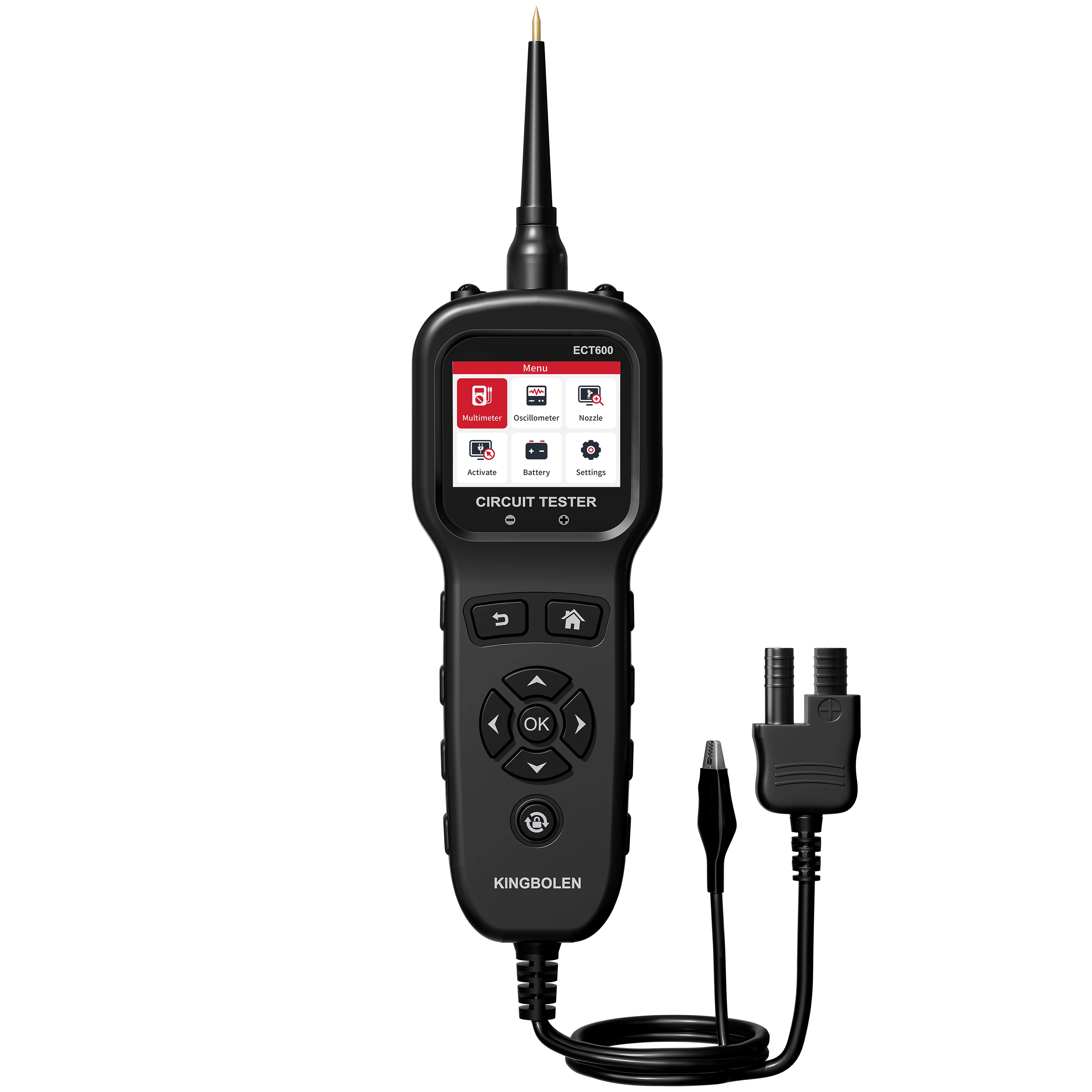 Kingbolen New ECT600 Vehicle Circuit Tester 12-24V Car Battery Tester Multimeter Oscilloscope Power Circuit Probe Kit