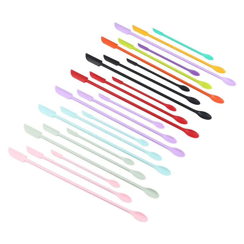 thin jar spatula food scraper mini makeup scraper silicone mini spatula for cosmetics
