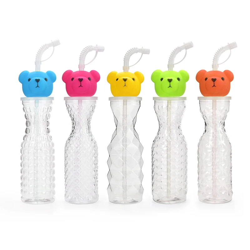 novelty party shark dinosaur crocodile bear animal yard cup slush plastic yard glass with straw