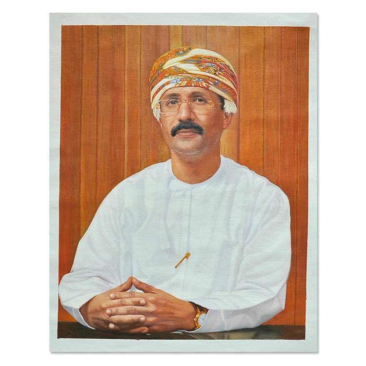 High Quality Hand Painted Realistic Photo Custom Art Man Self Portrait & Figure Painting