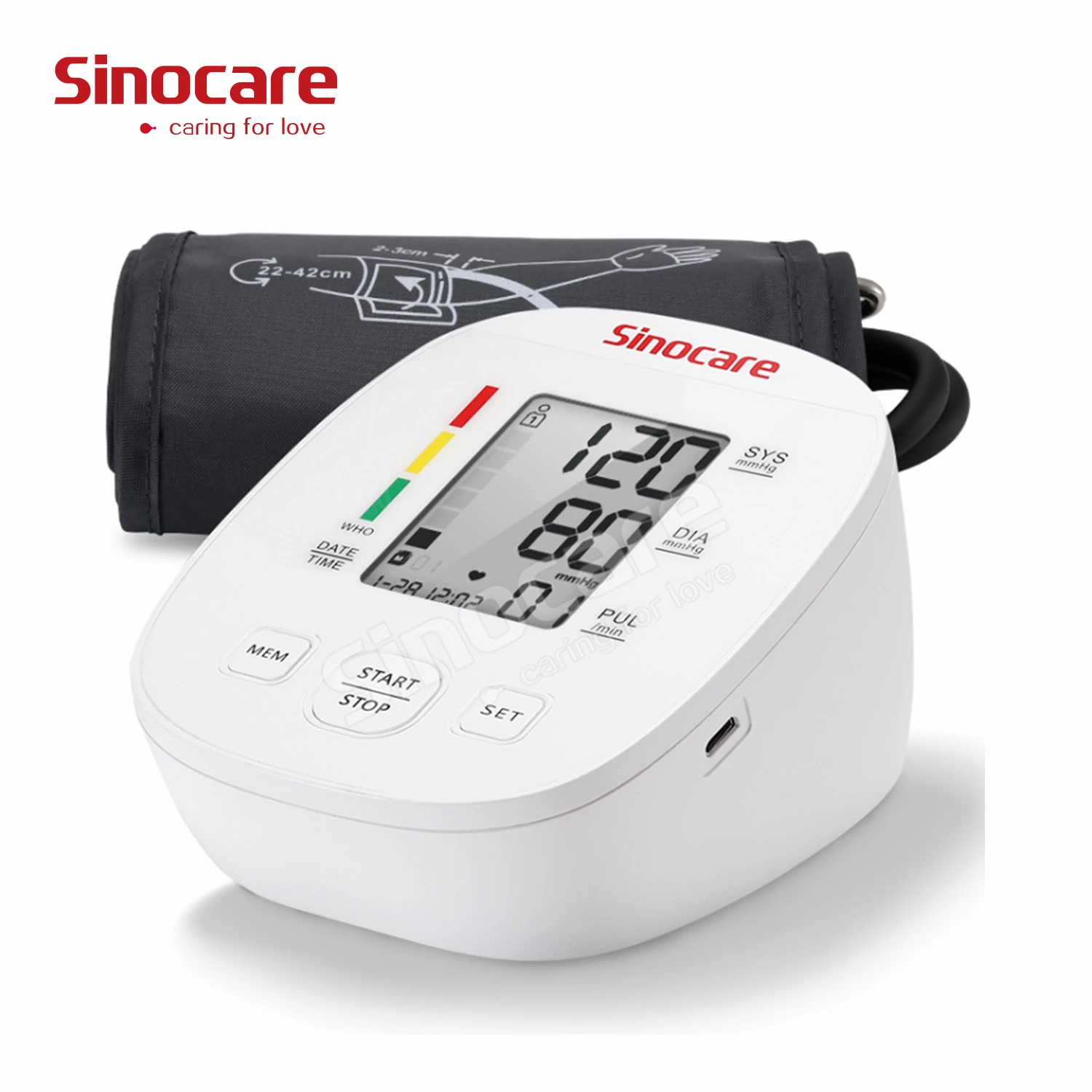 Sinocare Ce Approved Medidor Pressao Digital Arterial Manual Sphygmomanometer Digital Automatic Blood Pressure Monitor