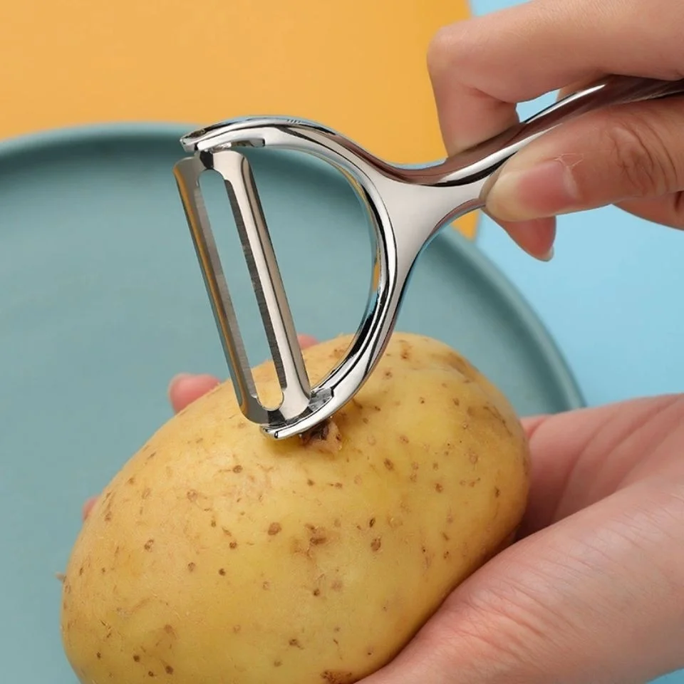 2 pcs Stainless Steel Peelers Set For Fruit Carrot  Potato Non-Slip Handle Sharp Blade Multi-functional Vegetable Peeler