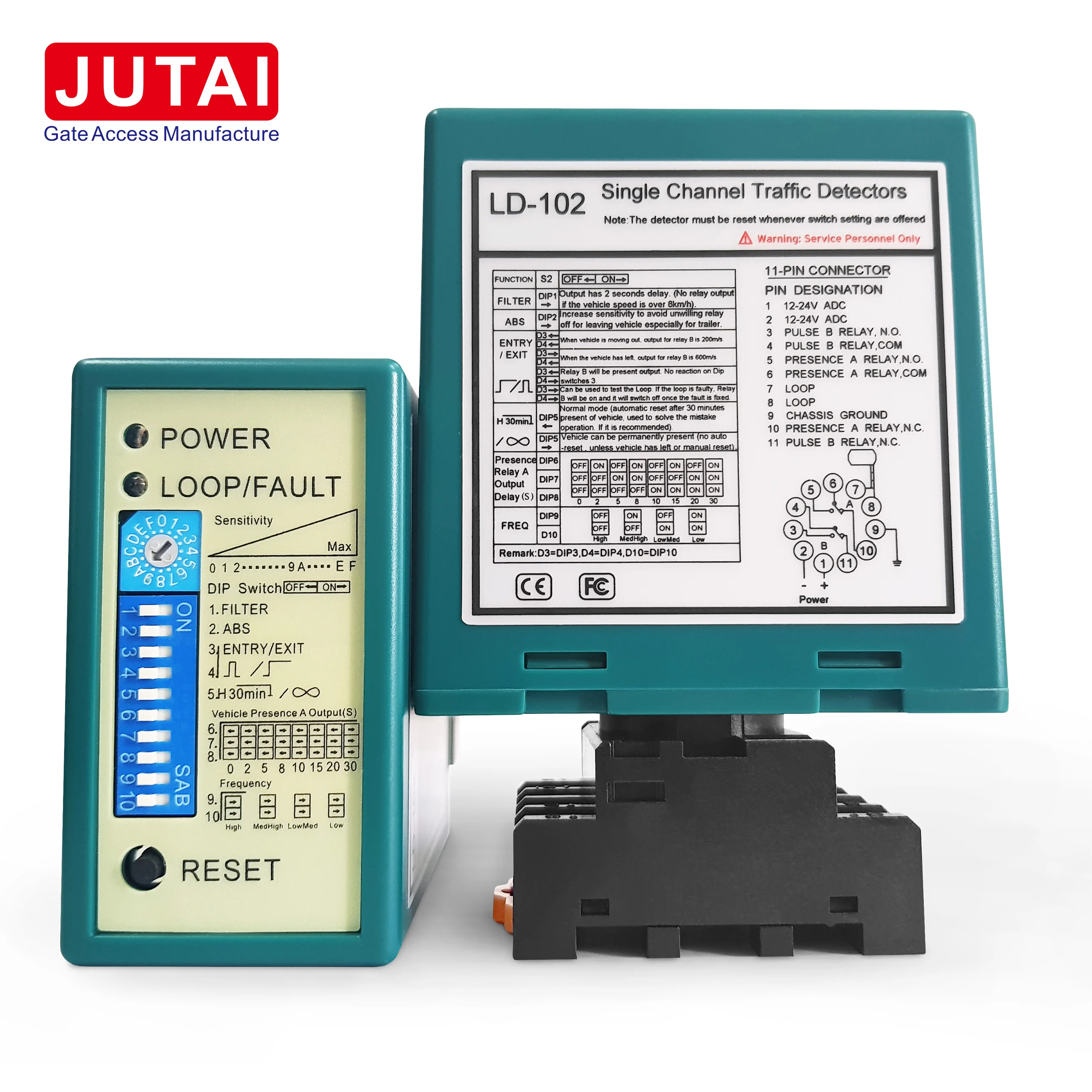 Hot! Automatic single Channel induction Loop Detector 100-240VAC or 12-24VDC  for gate and door openers Vehicle Detection Sensor