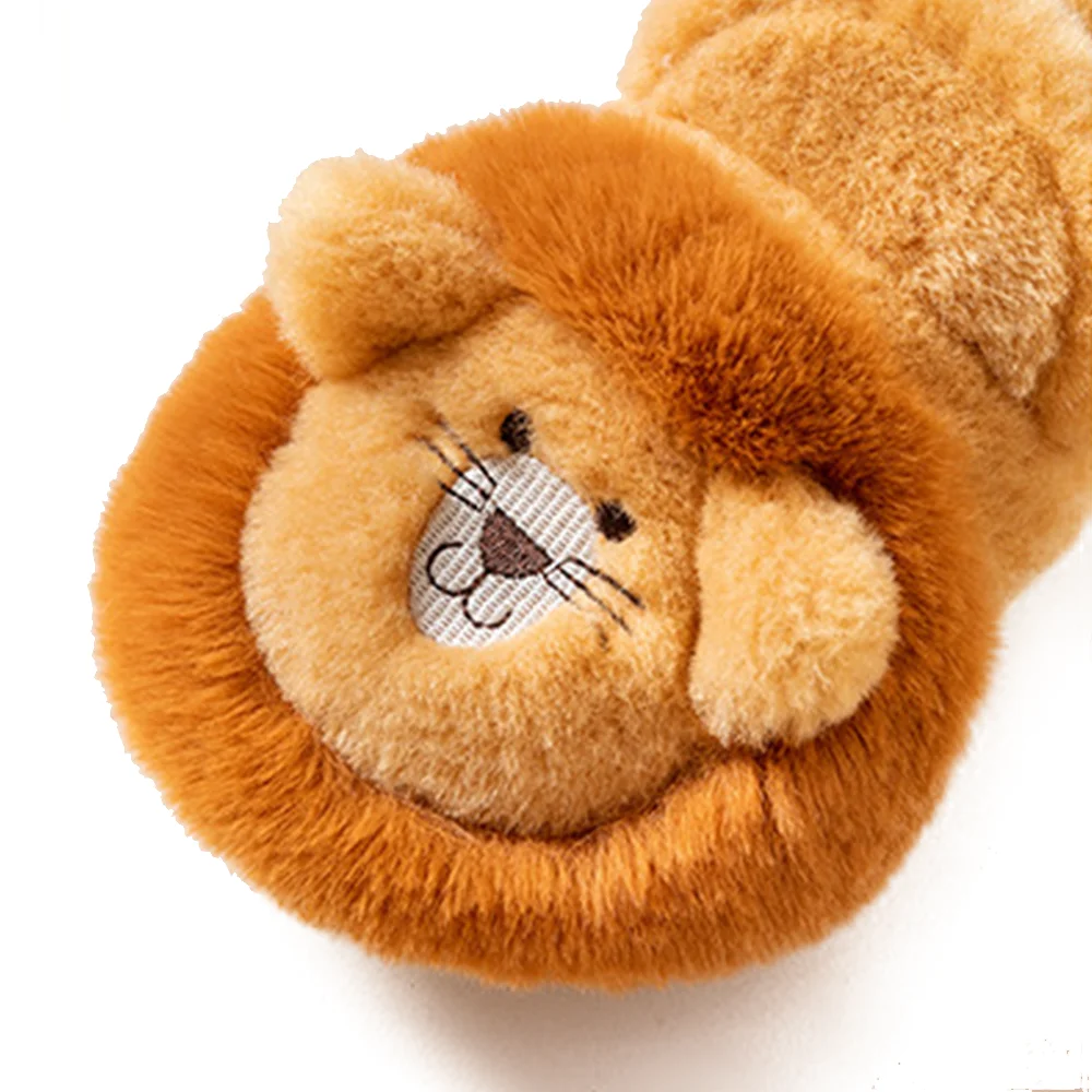 Winter Children Kids Plush Lion Sneaker Slippers for Kids Boys and Girls
