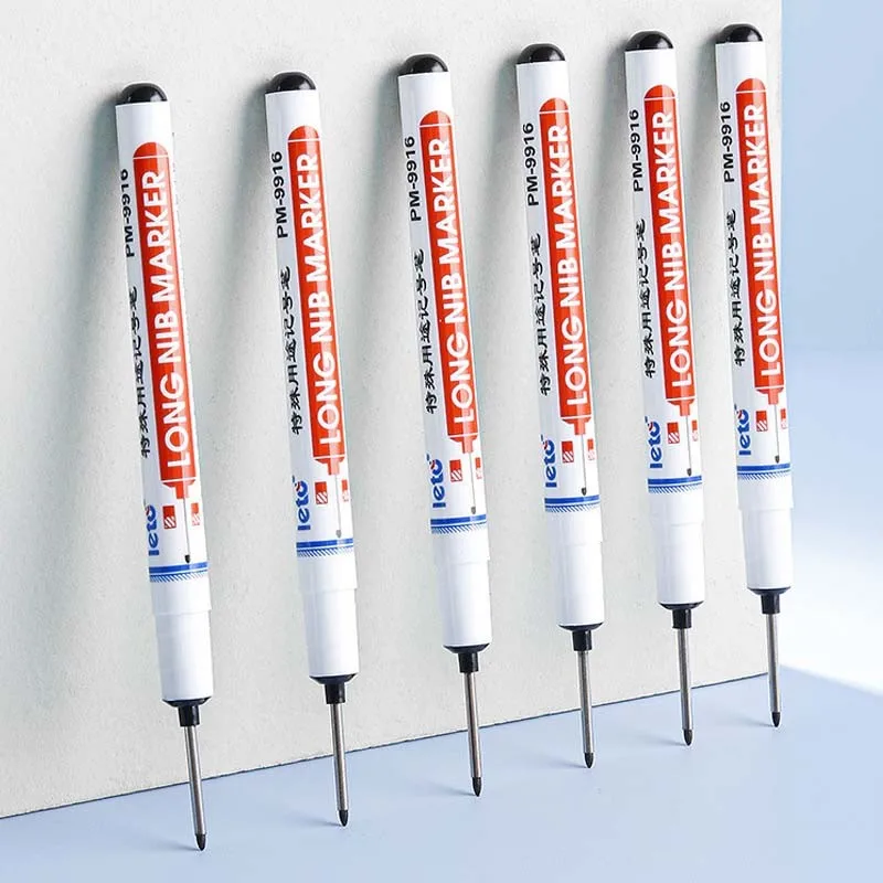 20MM Red/Black/Blue/White Ink Long Head Markers Bathroom Woodworking Decoration Multi-purpose Deep Hole Marker Pens