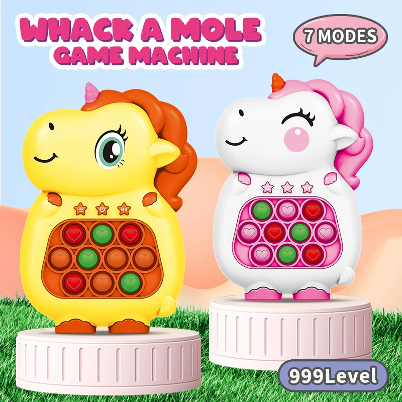 Fidget Toy Quick Push Whack a Mole Party Game Push Bubble Pop Game Toy for Kids Adults