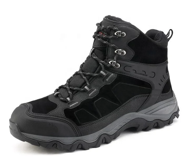 durable rubber outsole high cut  comfortable outdoor non slip waterproof army boots hiking shoes for man
