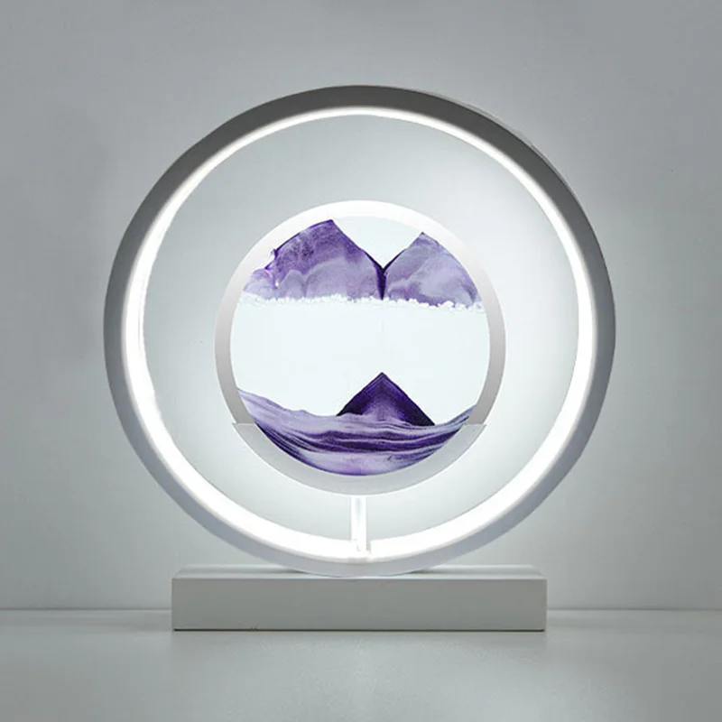 Dynamic Quick Sand Lamp Dimmable 3D Led Flowing Table Lamp Touch Control Rgb Quick Sand Lamp Dyn
