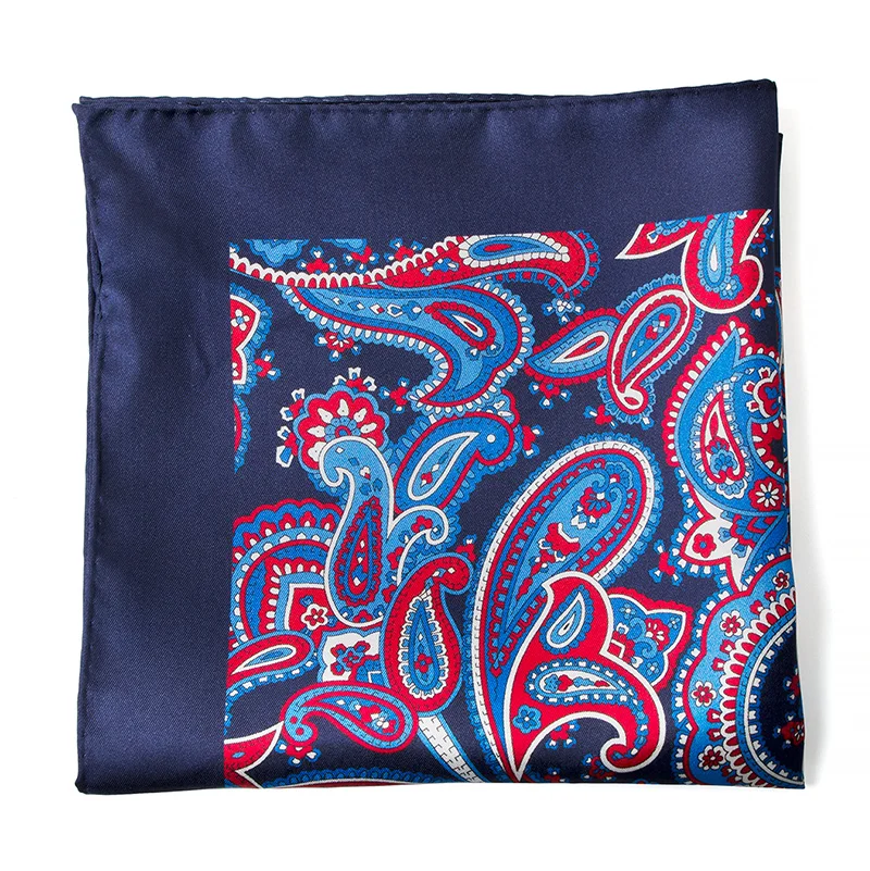 Hamocigia Handsome Luxury 100% Silk Mens Premium Printed  Pocket Square
