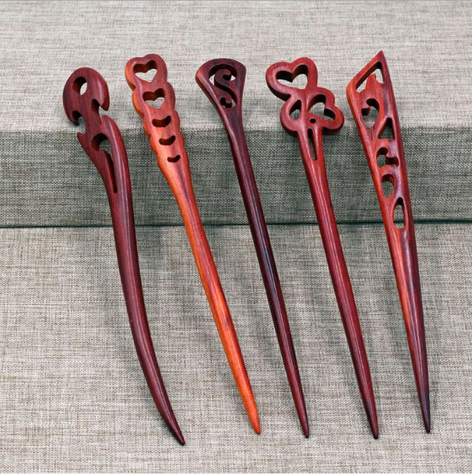 Different Chinese style  wooden fruit forks