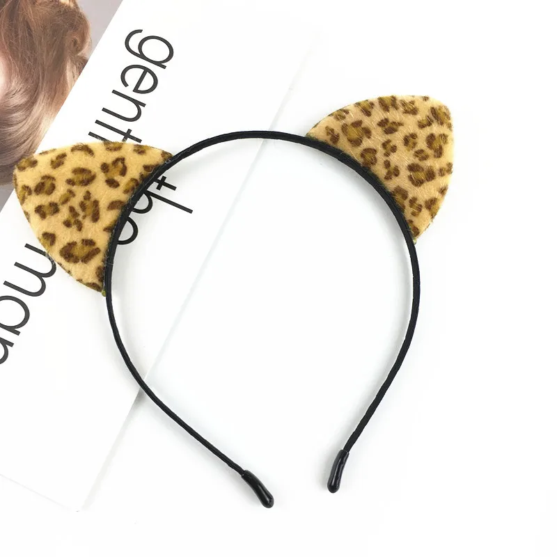 Leonardo Leopard Cat Ear Headband Furry Padded Leopard Ears Cat Leopard
