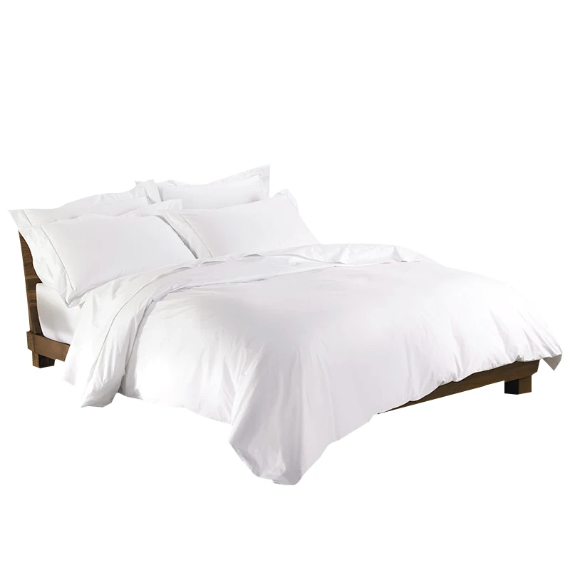 Hotel duvet and bedsheets sets 4 pcs 100 cotton double queen size bedding linen set