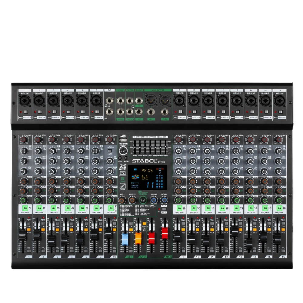 STABCL ST-8S professional 8-channel mixer newest 99 dsp professional digital audio mixer Blueteeth balanced stage performance
