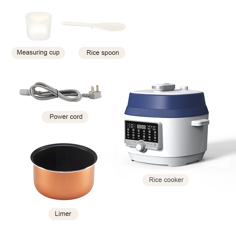 European popular multifunctional 5L hot pot smart automatic 2 in 1 rice cooker and pressure cooker