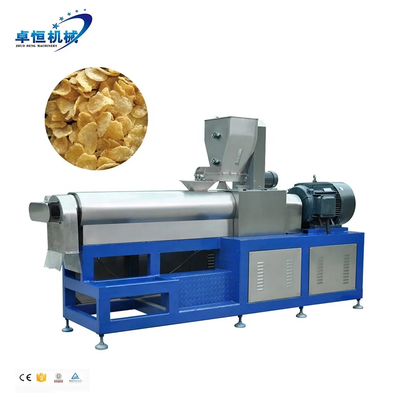 Hot Sale Industrial breakfast cereal corn flakes flaking making machine full automatic breakfast cereal making machine