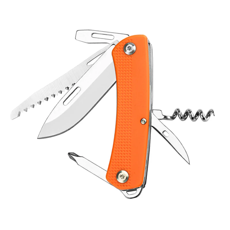 GHK OEM Outdoor Portable 5Cr Stainless Swiss Pocket Knives Multi Function Knife