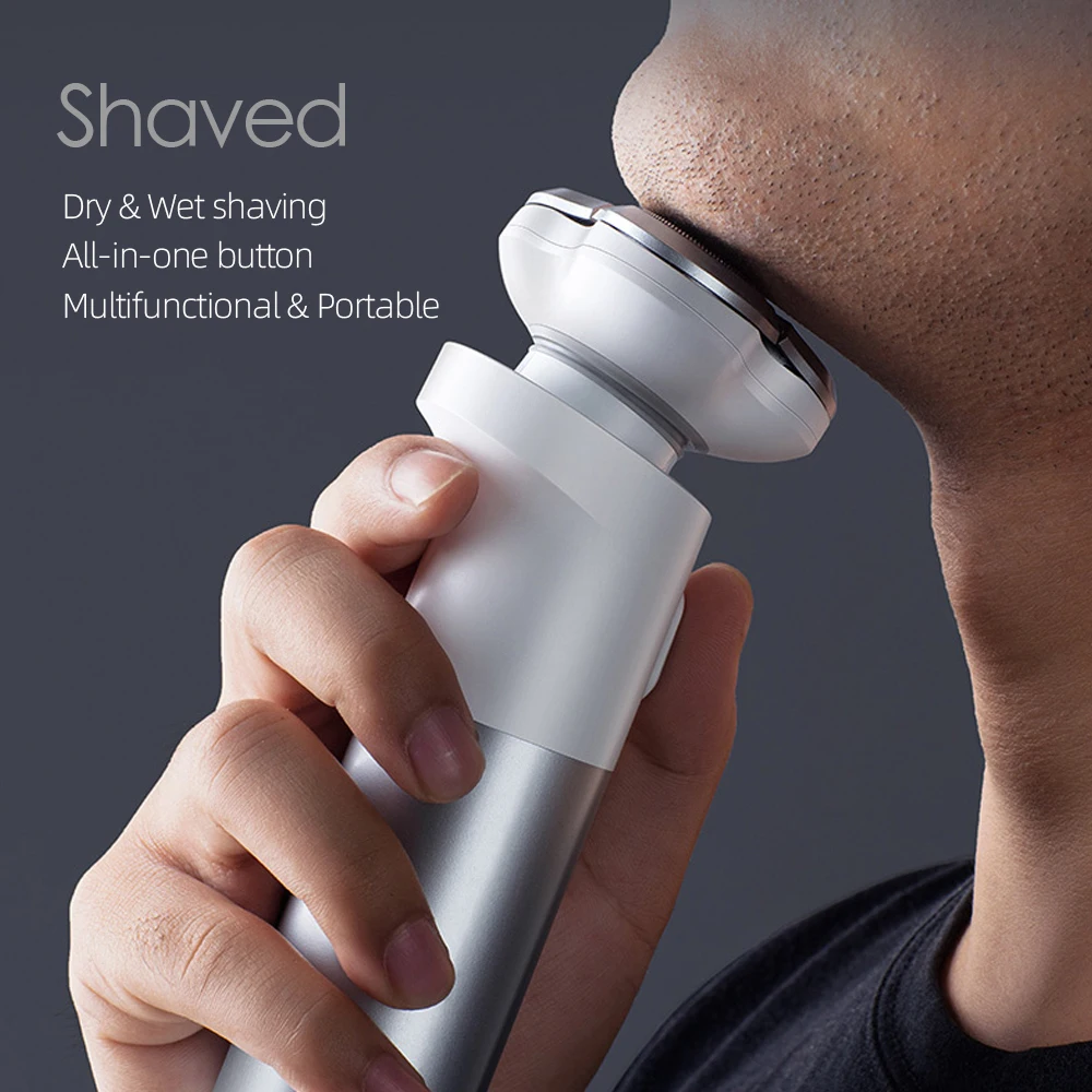  Intelligent Smart Type App Connected Electric Shaver Portable Dry Wet Triple Blade Waterproof Shaving Razor For