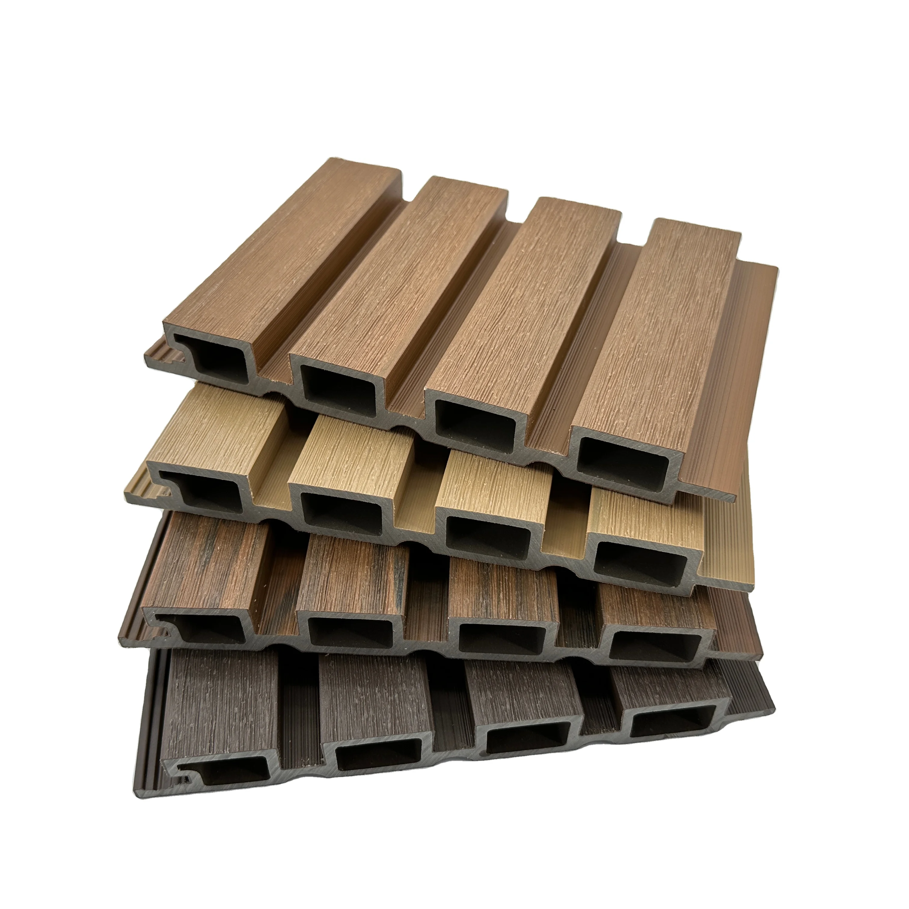 Outside co-extrusion wpc wall board building exterior decoration wood plastic composite cladding panel