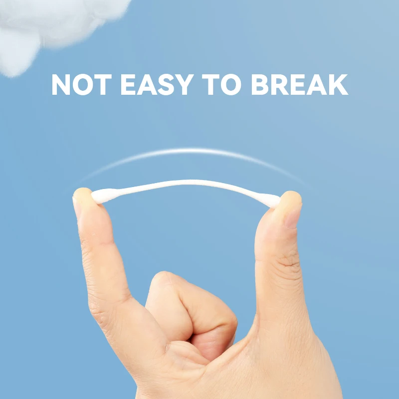 YANGRUI 375 Count Cotton Swabs(Pack of 1)BPA Free Eco-friendly Cotton Swab Paper Stick  Double Round Ear Swabs