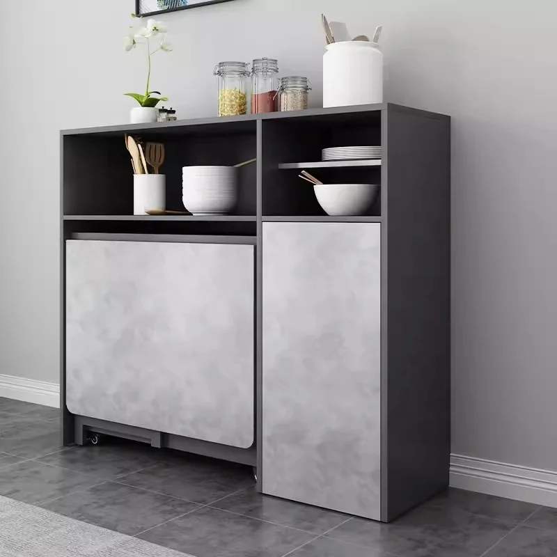Wall Mounted Fold Down Table Multifunctional Folding Dining Table Hydraulic Folding Hardware Wall Drop Down Table