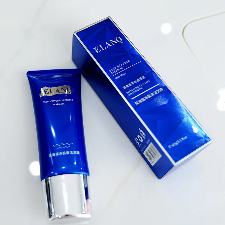 Natural Organic Face Deep Clean Mud Face Cleanser Anti Oxidation Exfoliating Facial Cleanser Mud Mask