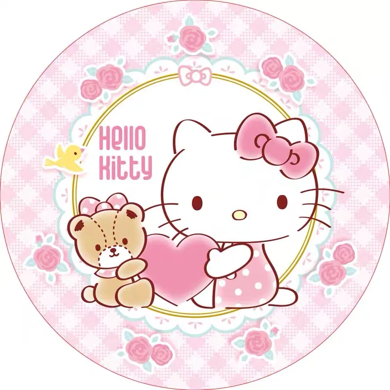 O-Friendly Cute Cartoon round Rugs mat Round cushion bed carpet for Children Climb
