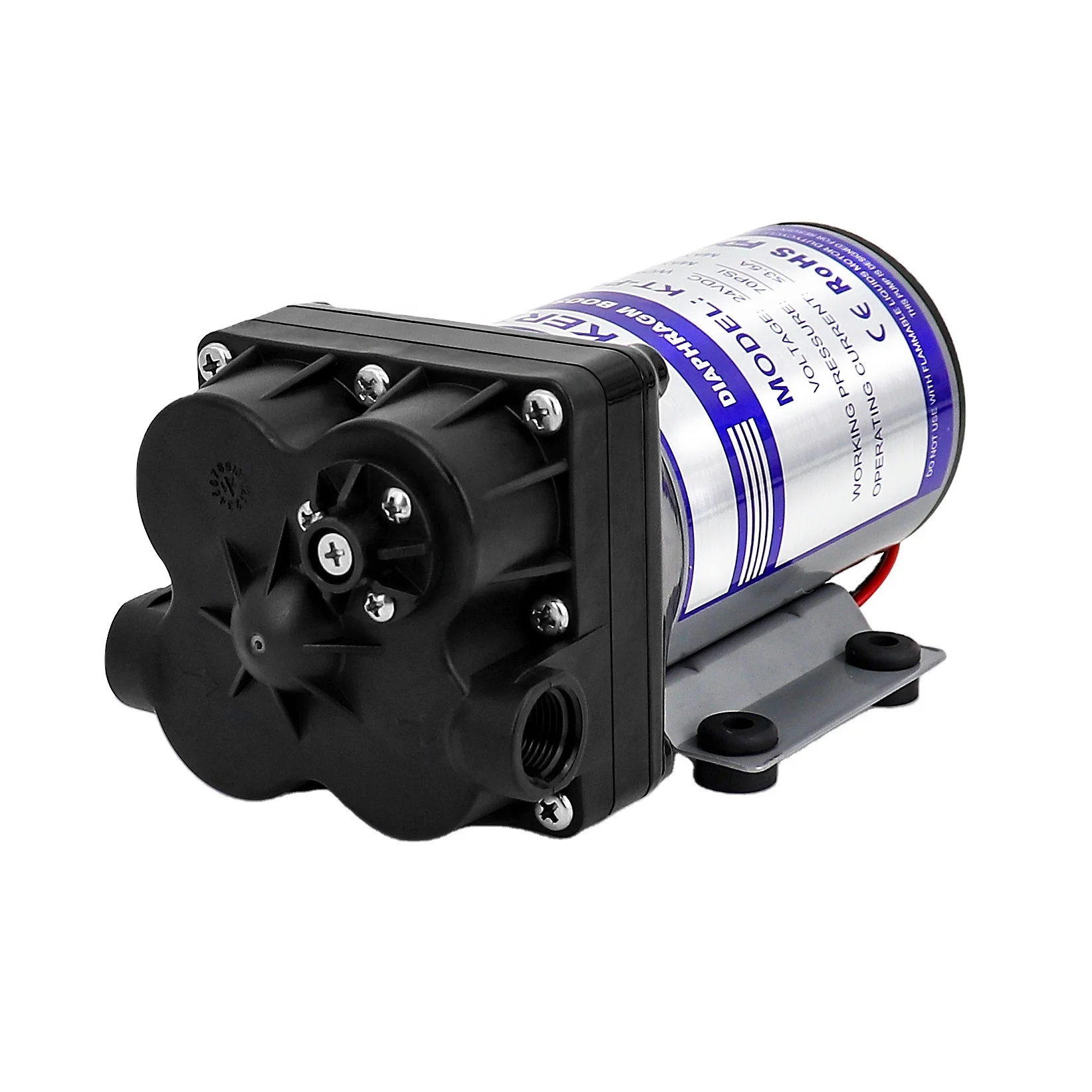 Four Cavity Head Low Noise Water Pump 800GPD Self-Priming Self-Suction RO Booster Pump