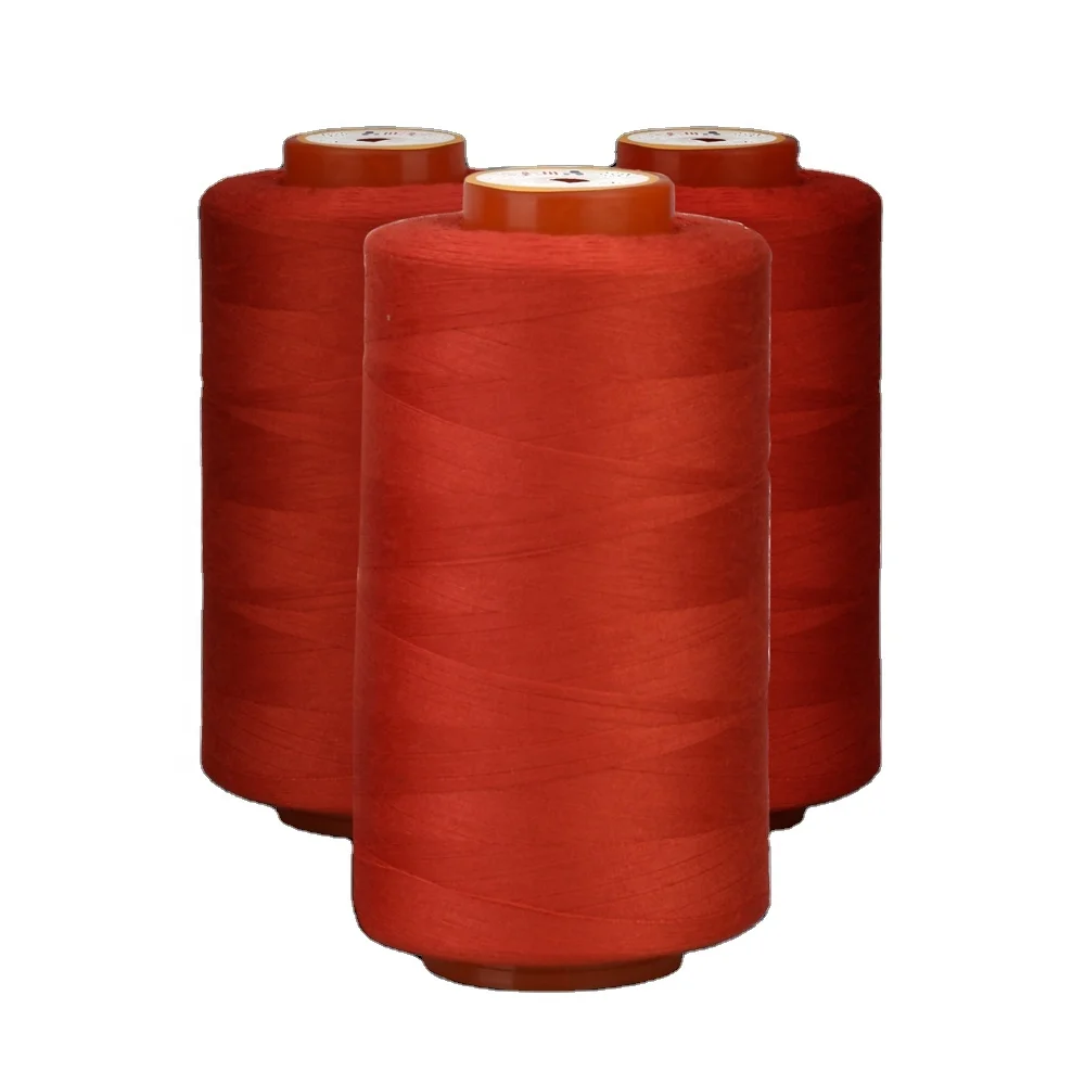 
 multiple color good price 50/2 raw spun polyester yarn for sewing thread 40/2  