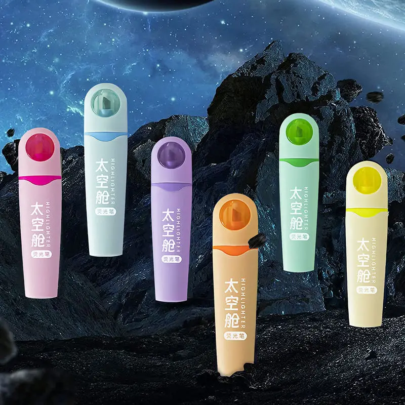 36pcs/box Soft Tip Highlighter Light Color Kawaii Marker Pen DIY Photo Album Journal Fluorescent Pen Student Stationery