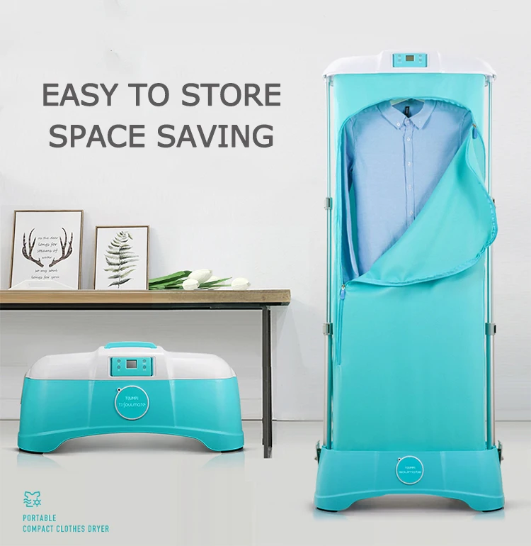 Hot selling blue green pink remote control multifunction baby clothes shoe small hot air portable cloth dryer