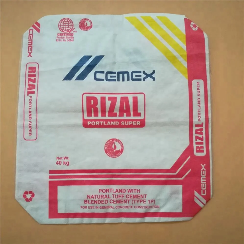 Wholesale price 20kg 25kg 40kg 50kg Dry Mortar Plaster Cement Kraft Paper bag Tile Adhesive Valve pp woven Bag