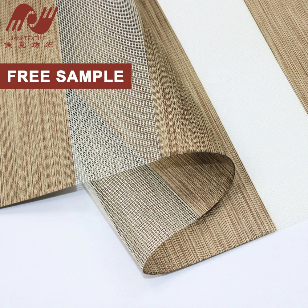 
JIANI Modern Design High Quality Horizontal Blackout White Double Layer Day And Night Windows Zebra Roller Blinds 