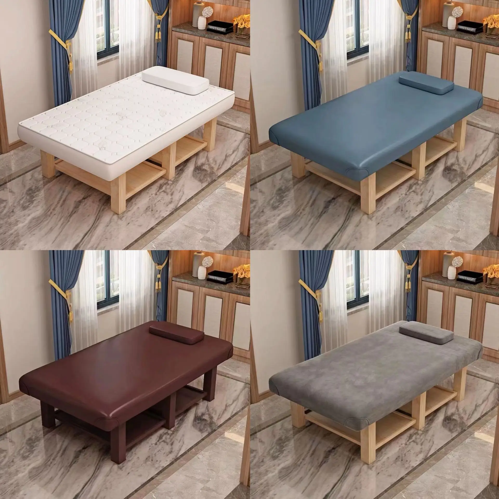 2024 YOUTAI New Arrival Modern Solid Wood Extra Wide  Beauty Bed Massage Bed