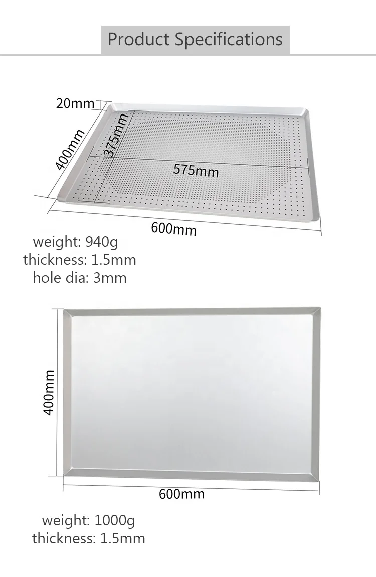 Different type Aluminum full size baking sheet