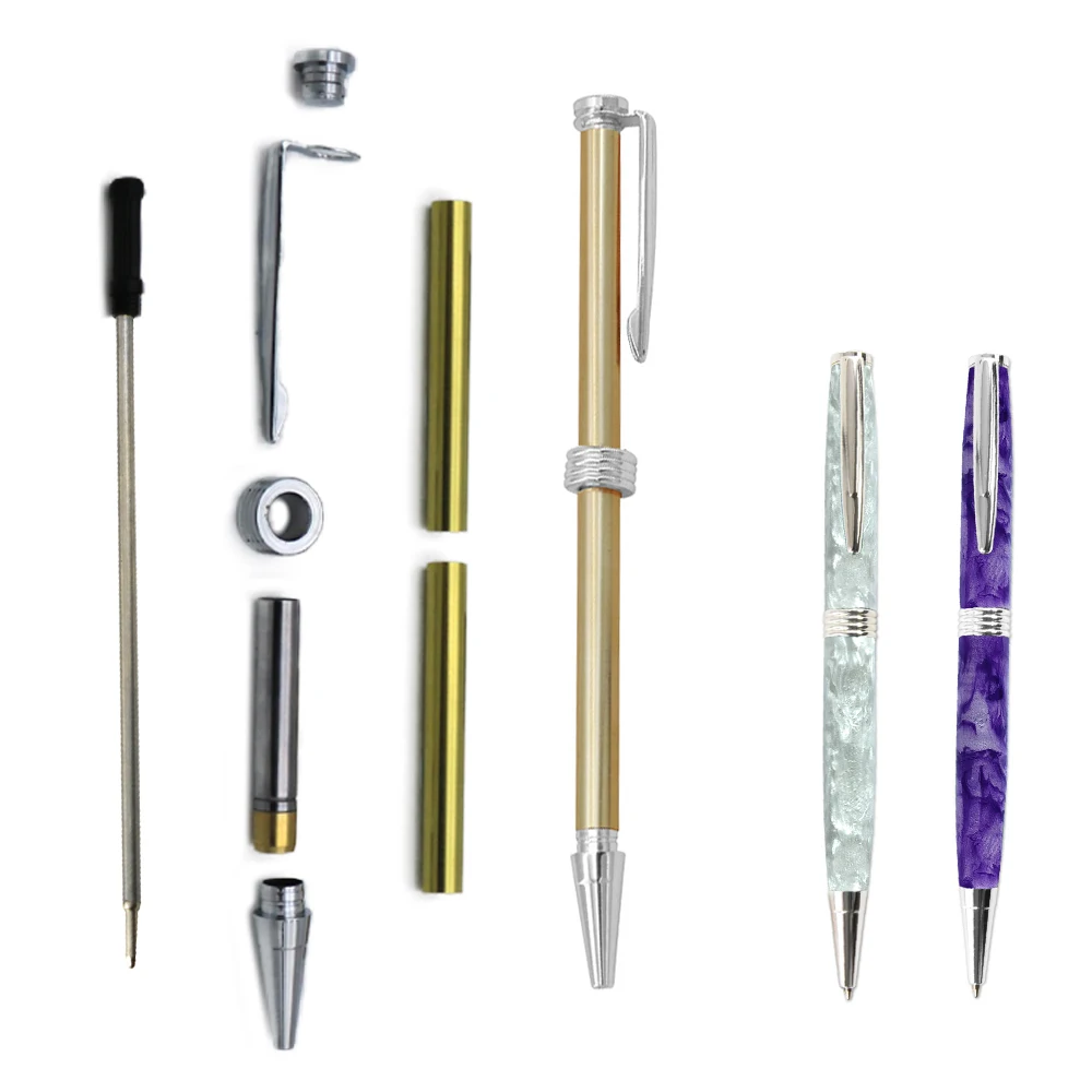 Woodworking Machinery Parts 7mm Slimline Wood Pen Turning Kits China DIY Lathe Project Pen Kit Woodturning
