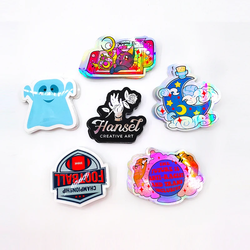 DIY Custom Logo Die Cut Round Car Laptop Stickers,UV Proof Label Printing,PVC Vinyl Circle Bumper Sticker