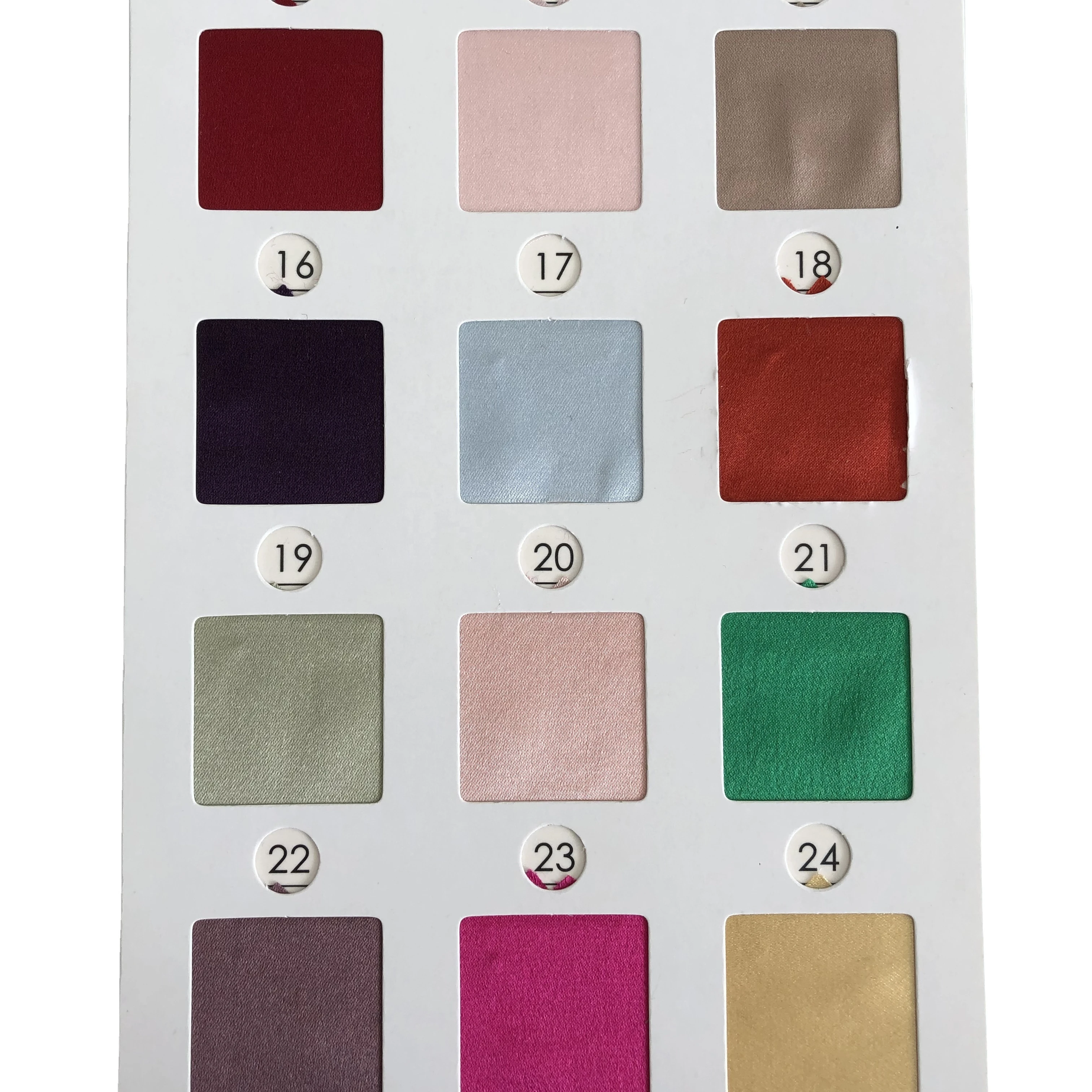 
Detachable fabric color card textile sample 100 silk fabric color swatches booklet 