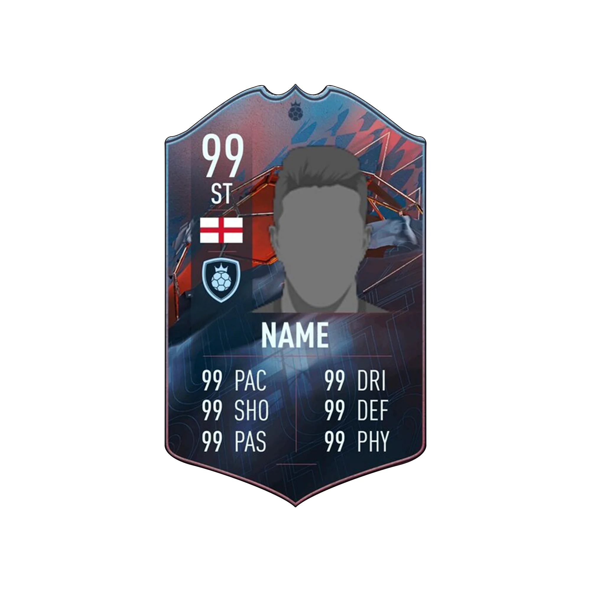 Football Stats Shield Personalized Sublimation Aluminum Metal Football Player Cards Photo Panel Blanks