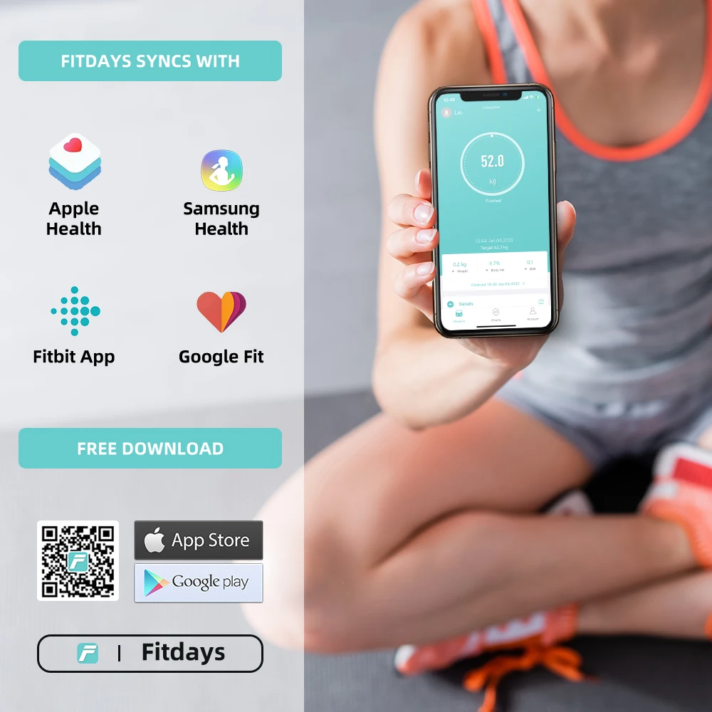 Smart Digital Body Fat Analyzer Scale BMI Function Electronic Sensor Type Battery Power Source 180kg Maximum Health Bathroom
