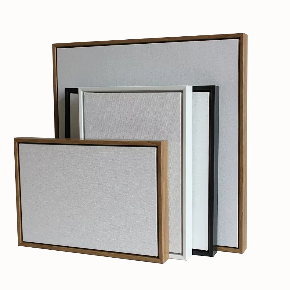 Wholesale  float canvas frames Color A0 A1 A2 A3 A4 11x14 Custom Canvas Painting Frame DIY Floating Plastic Frame for Wall