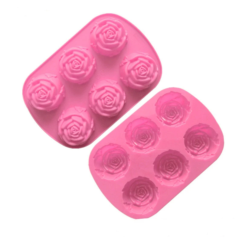 Amazion Горячая продажа силиконовая форма под заказ Экологичная прямоугольная 6 полостей для мыла цилиндрических форм торта