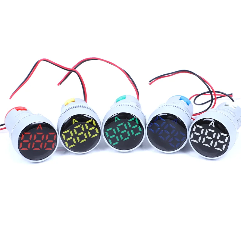 22mm round amp meter AD16-22DSA ammeter ac 0-100A digital meter